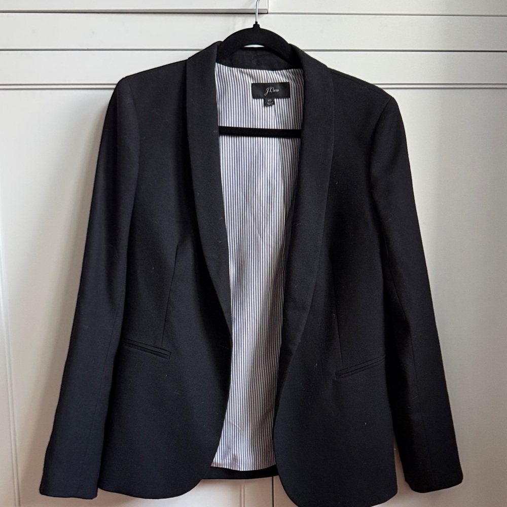 J. Crew Women's Elegant Black Blazer- Size 10